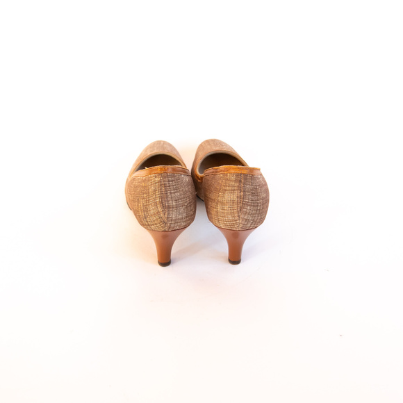 NEW 1950's Tan Plaid Tweed Pumps Winston Salem NOS - Picture 4 of 4